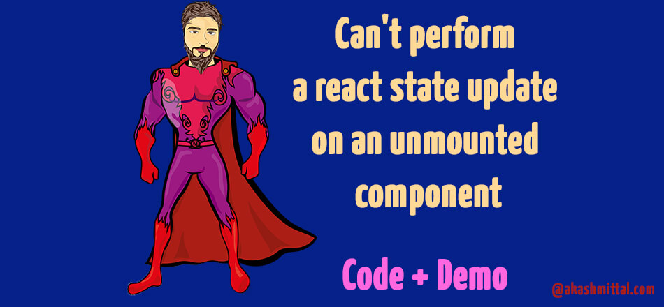 can't perform a react state update on an unmounted component