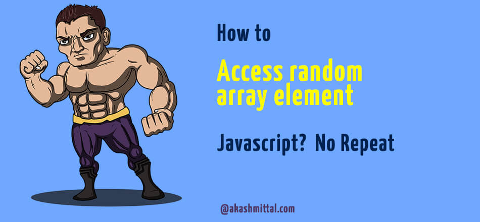 javascript random array element no repeat