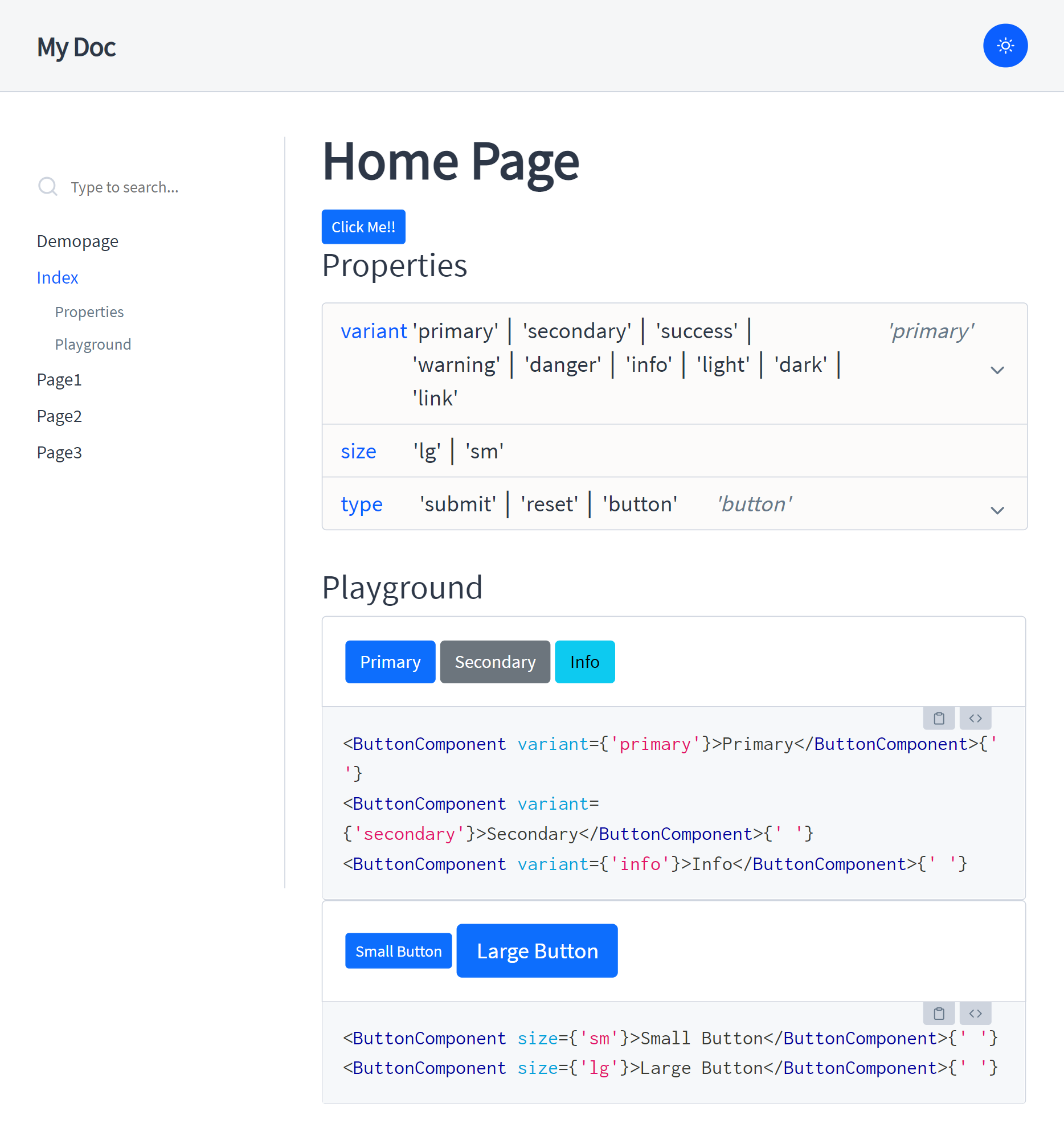 doczjs multiple playground