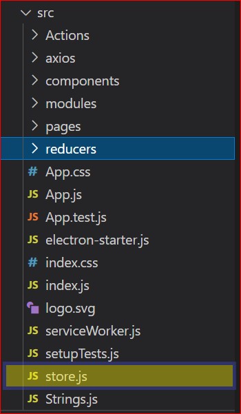 Redux store and reducers